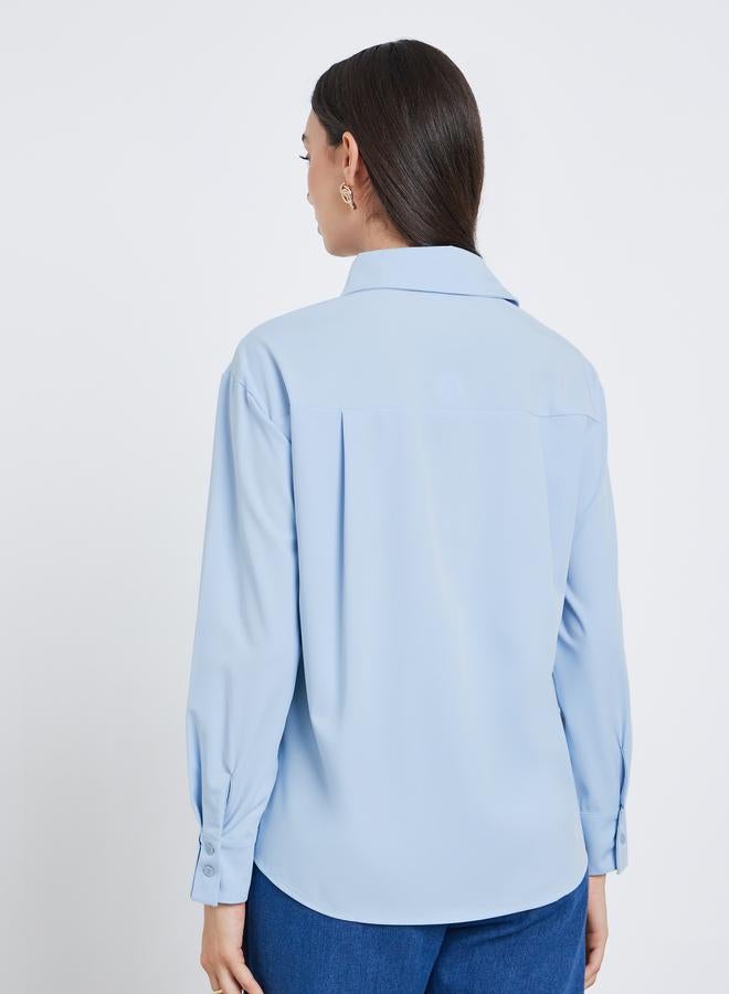 ستايلي بلوزة بأكمام طويلة مع أزرار غلق - Image 5