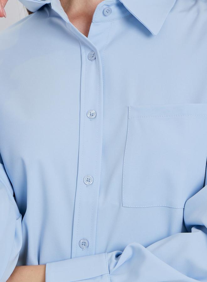 ستايلي بلوزة بأكمام طويلة مع أزرار غلق - Image 4