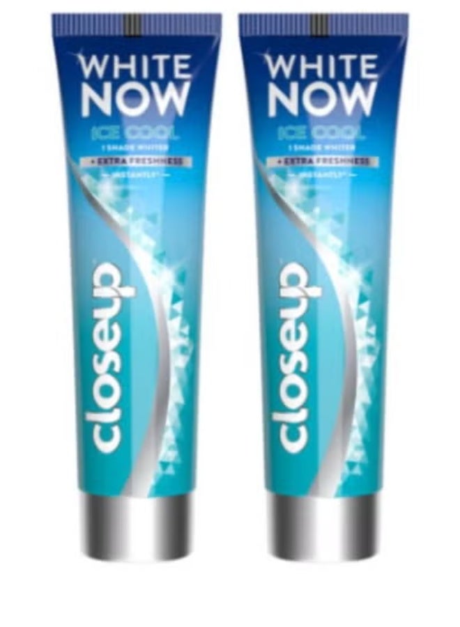 Close Up Set of 2 White Now Toothpaste (Ice Cool) 2 x 75 ml - Image 1