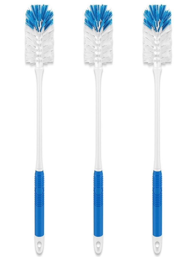 YeuDeuy Bottle Brush Cleaner, Long Handle Bottle Brush with Dual Bristles for Water Bottles, Glassware, Mugs, Sports & Baby Bottles Cleaning, Blue 3 Pack - Image 1