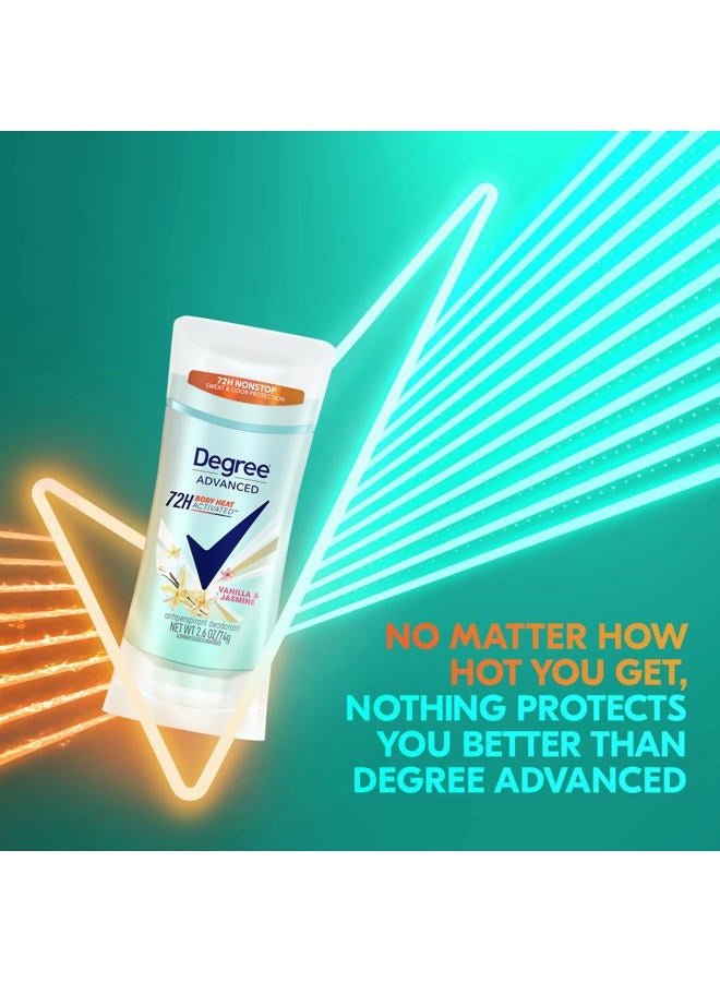 Degree Advanced Protection Antiperspirant Deodorant Vanilla & Jasmine for 72-Hour Sweat & Odor Control for Women, with Body Heat Activated Technology, 2.6 oz - Image 3
