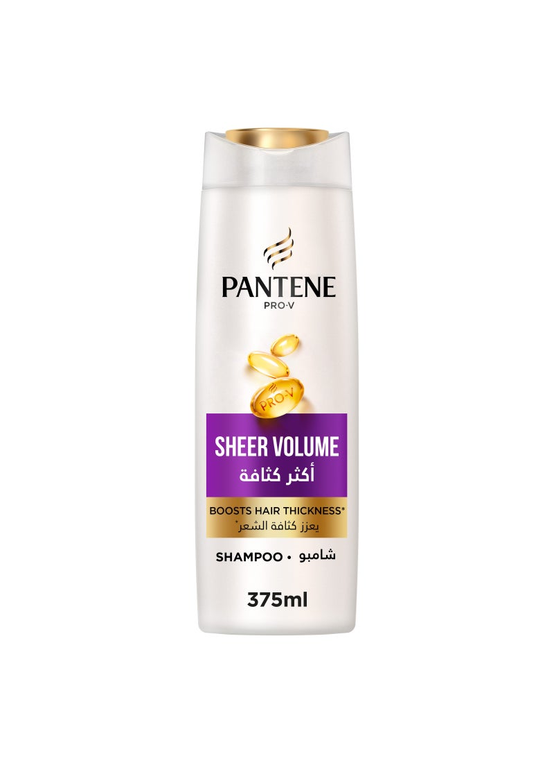 Pantene Pro V Sheer Volume Shampoo Boosts Hair Thickness 375ml - Image 1