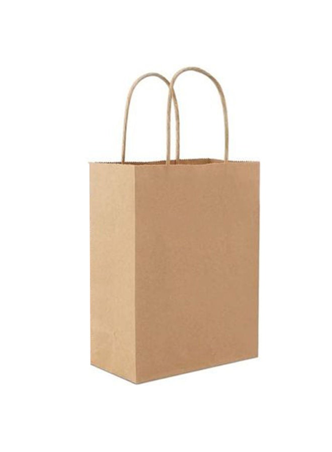 NIBEMINENT 3-Piece Paper Bags With Twisted Handles Brown - Image 1