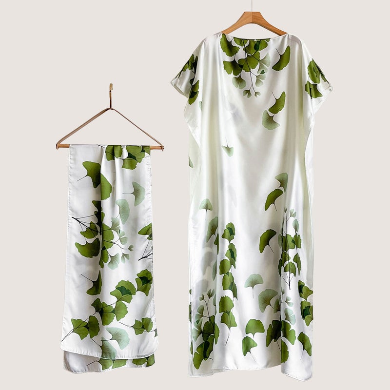 Spring and Summer Fashion New Foreign Trade Style Beach Vacation Faux Silk Sun Protection Cover-Up Women''s Loose Robe Scarf - Image 1