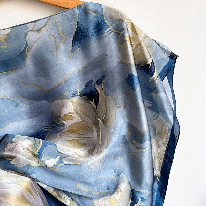 Spring and Summer Fashion New Foreign Trade Style Beach Vacation Faux Silk Sun Protection Cover-Up Women''s Loose Robe Scarf - Image 5