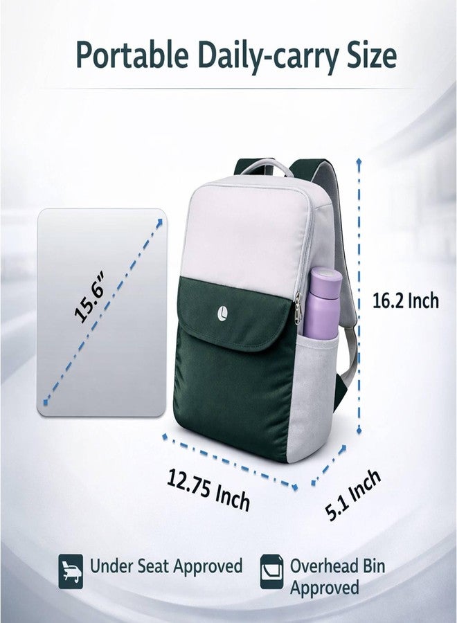 Lify 17L Backpack for Men & Women | Water-Resistant, Lightweight Daypack | Laptop Backpack with Trolley Sleeve, Quick Access Pocket & Bottle Holder | (16.2 Inch) (Emerald Forest & Satin Steel) - Image 2