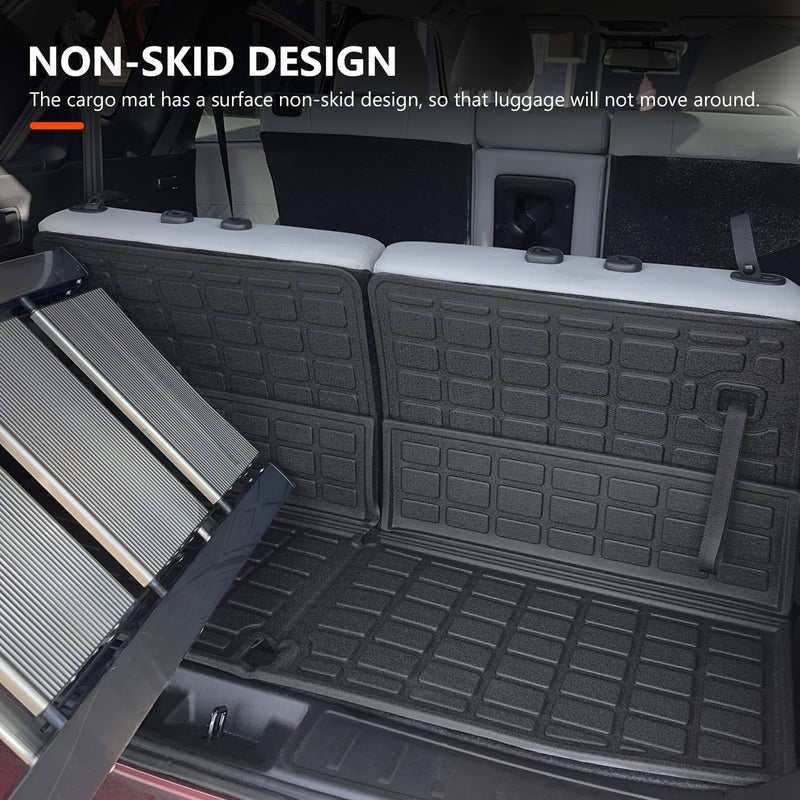 powoq Cargo Mat for 2022-2024 Mitsubishi Outlander 7-Seat - Trunk and Backrest Mat - Image 4