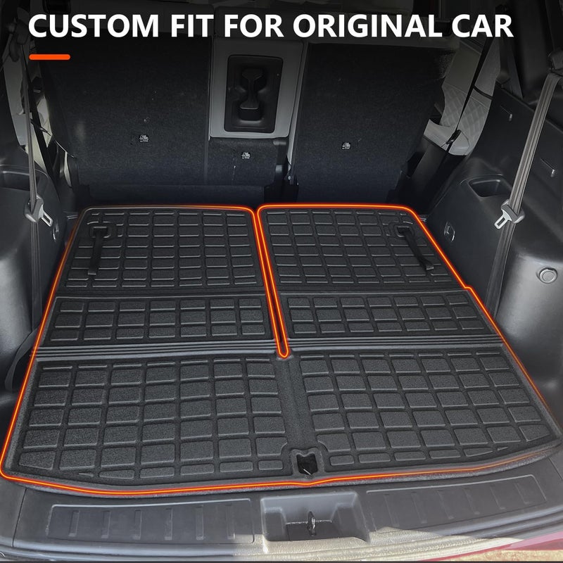 powoq Cargo Mat for 2022-2024 Mitsubishi Outlander 7-Seat - Trunk and Backrest Mat - Image 2