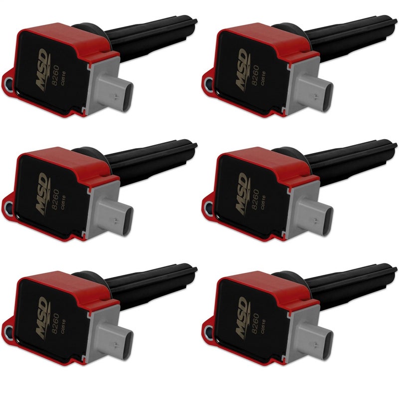 MSD 82606 Ignition Coils Red 6Pack