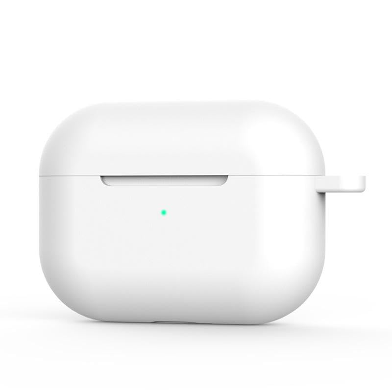 Like Star LikeStar® Apple AirPods Pro 3 Case Cover, Shockproof Protective Silicone Skin with Keychain, Anti-Slip, Scratch-Resistant, Full Body Protection for AirPods Pro 3 Charging Case (2025 Model) - White - Image 1