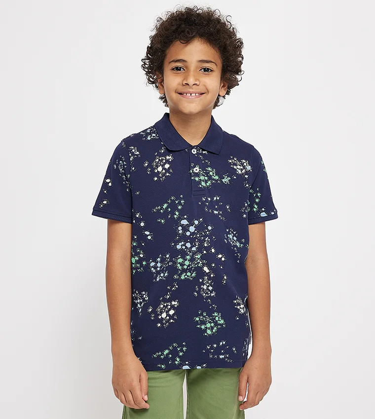 بيفرلي هيلز بولو كلوب تيشيرت بولو بأكمام قصيرة مطبوع