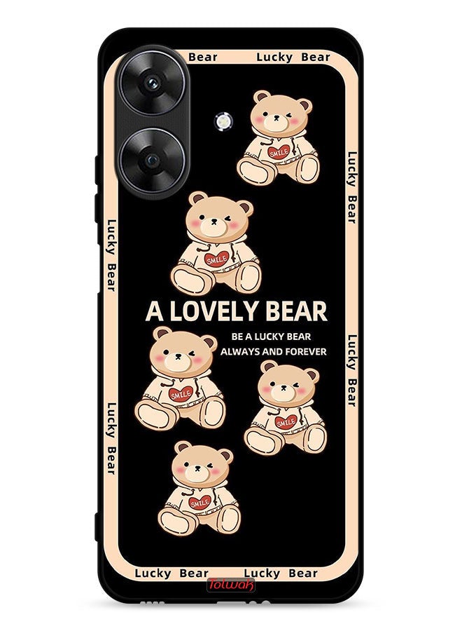 Tolwak غطاء حماية لجهاز Realme Note 60 4G بشكل دب لطيف - Image 1