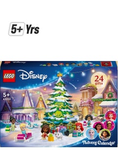 Disney Princess Advent Calendar 2024, Christmas Countdown Building Toy Set For 5 Plus Year Old Girls & Boys, With 24 Surprises Including 5 Micro-Doll Character Figures, Gift Idea For Kids (253 Pieces) 43253