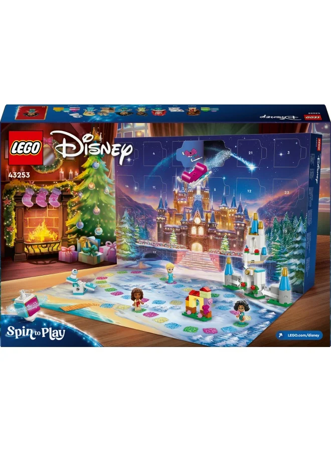 LEGO Disney Princess Advent Calendar 2024, Christmas Countdown Building Toy Set For 5 Plus Year Old Girls & Boys, With 24 Surprises Including 5 Micro-Doll Character Figures, Gift Idea For Kids (253 Pieces) 43253