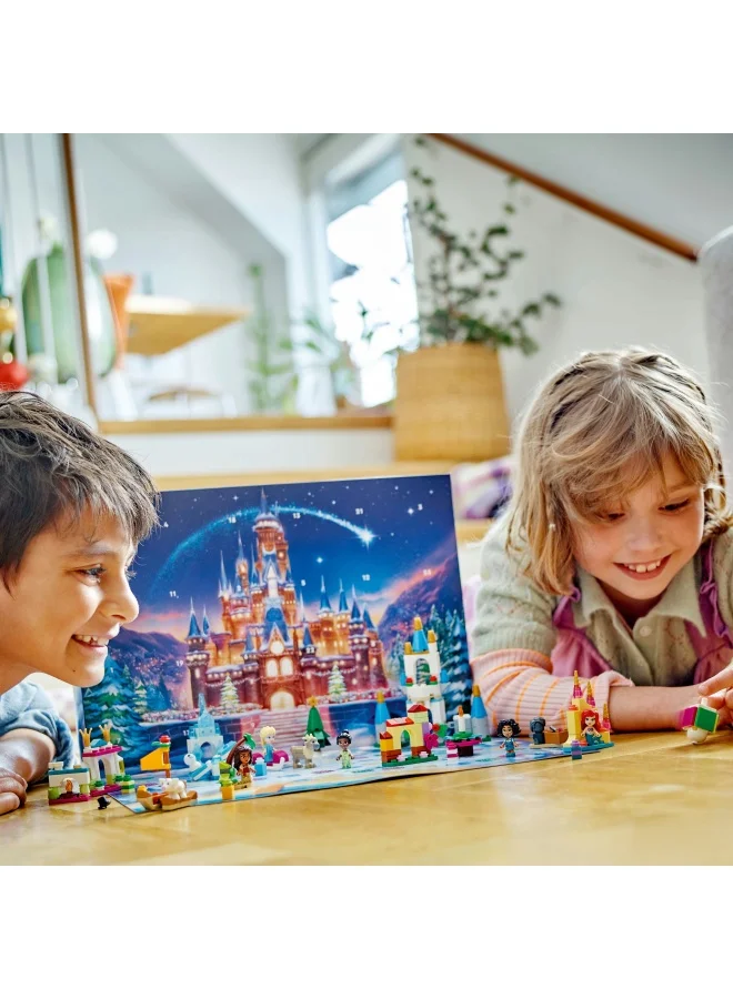 LEGO Disney Princess Advent Calendar 2024, Christmas Countdown Building Toy Set For 5 Plus Year Old Girls & Boys, With 24 Surprises Including 5 Micro-Doll Character Figures, Gift Idea For Kids (253 Pieces) 43253