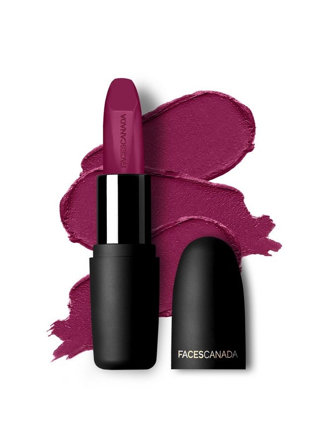 FACESCANADA Weightless Matte Lipstick - Hot Plum 24 (Plum), 4.5G | Highly Pigmented Lip Color | Smooth One Stroke Glide | Moisturizes & Hydrates Lips | Vitamin E, Jojoba & Almond Oil Enriched - Image 1