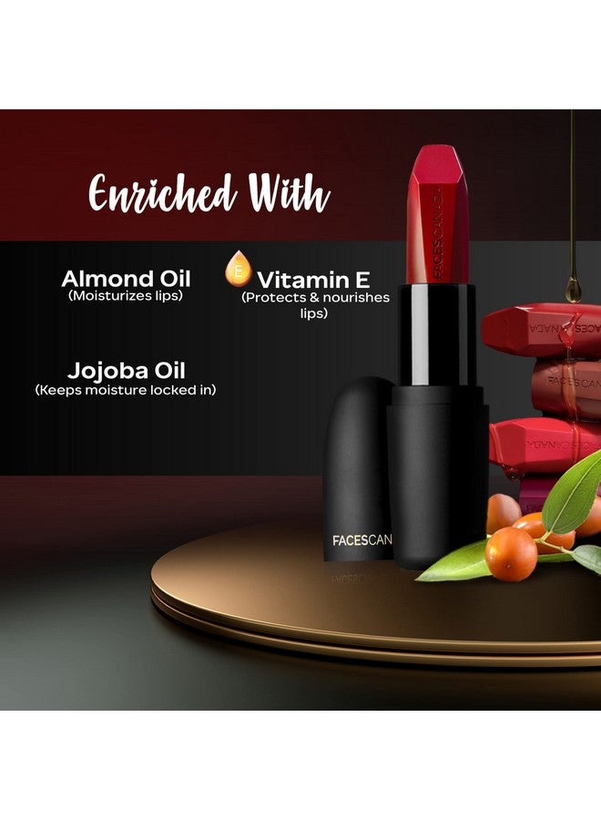 FACESCANADA Weightless Matte Lipstick - Hot Plum 24 (Plum), 4.5G | Highly Pigmented Lip Color | Smooth One Stroke Glide | Moisturizes & Hydrates Lips | Vitamin E, Jojoba & Almond Oil Enriched - Image 4