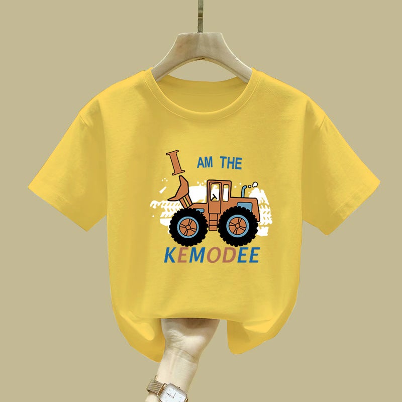 2400# Girls' Short-Sleeved T-Shirt Children'S Western Style Children'S Wear Pure Cotton Base Shirt Half-Sleeved Baby'S Top Trendy - Image 3