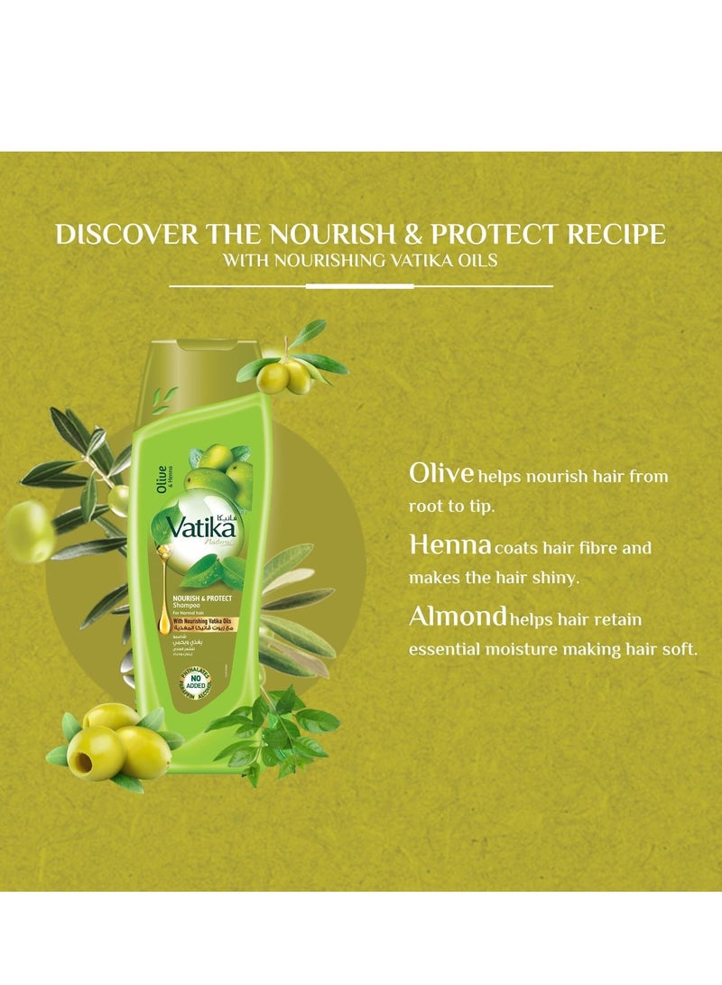 فاتيكا قطعتين من شامبو يغذي ويحمي الشعر بخلاصة الزيتون والحناء 350 مل - Image 2