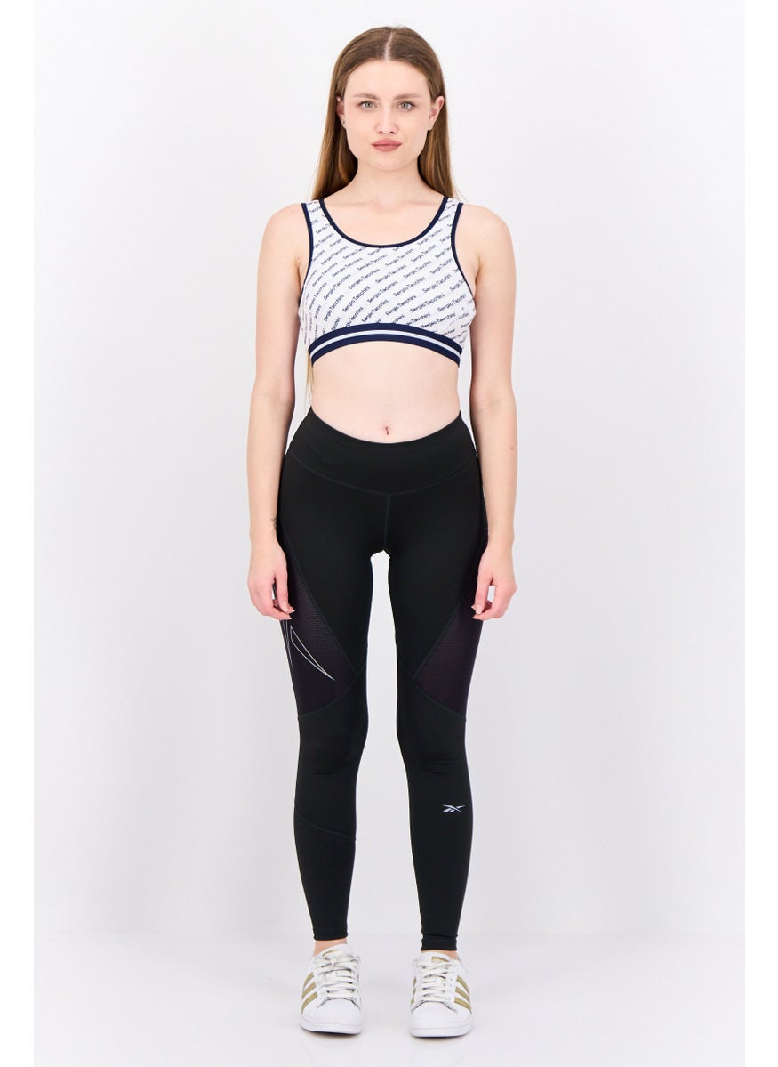 Sergio Tacchini - Women Allover Print Non Padded Sports Bra, White - Image 1
