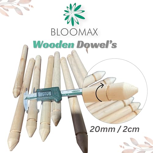 BLOOMAX® 12 Pcs Wooden Scroll Rods with Decorative Ends | 12 inch × 20mm Natural Hardwood Dowels | DIY Wedding, Birthday, Party Invitation & Craft Supplies - Image 4