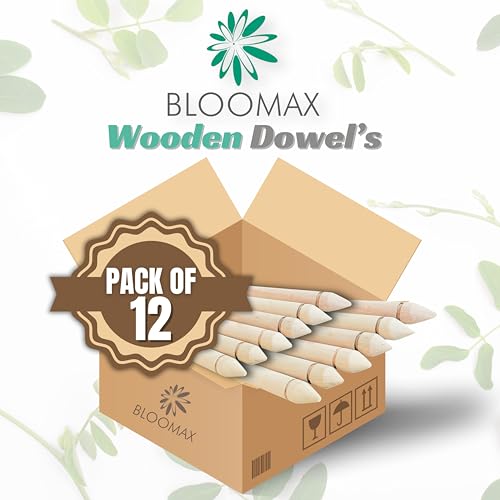 BLOOMAX® 12 Pcs Wooden Scroll Rods with Decorative Ends | 12 inch × 20mm Natural Hardwood Dowels | DIY Wedding, Birthday, Party Invitation & Craft Supplies - Image 5