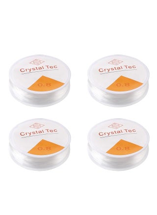 0.8Mm Crystal String Stretch Line 4 Pcs Clear Stretch String Bracelet Elastic Beaded String Elastic Cord For Diy Jewelery Making Necklace Bracelet Beading Thread - pzsku/Z27AC25B4663686AC147CZ/45/_/1741255337/80e842e7-019a-4c7f-82a4-42b569036151