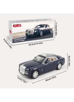Swift 1:24 Rolls-Royce Sweptail Toy Car Alloy Diecast Collectible Model Car for Kids Gift, Pull Back Toy Car with Sound and Light, Classic Double Door, Car Logo Can be Folded,  Navy Blue  - Image 2