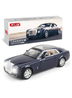 Swift 1:24 Rolls-Royce Sweptail Toy Car Alloy Diecast Collectible Model Car for Kids Gift, Pull Back Toy Car with Sound and Light, Classic Double Door, Car Logo Can be Folded,  Navy Blue  - Image 1