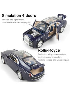 Swift 1:24 Rolls-Royce Sweptail Toy Car Alloy Diecast Collectible Model Car for Kids Gift, Pull Back Toy Car with Sound and Light, Classic Double Door, Car Logo Can be Folded,  Navy Blue  - Image 5
