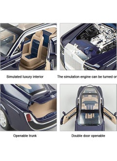 Swift 1:24 Rolls-Royce Sweptail Toy Car Alloy Diecast Collectible Model Car for Kids Gift, Pull Back Toy Car with Sound and Light, Classic Double Door, Car Logo Can be Folded,  Navy Blue  - Image 4