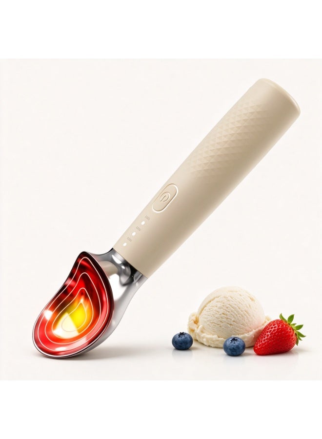 BaytNoor-Electric Heated Ice Cream Scoop - Rechargeable USB-C Scooper with 3 Temperature Settings (120°F/140°F/160°F) & LED Display. Ergonomic Handle, Water Resistant & Easy to Clean - Image 1