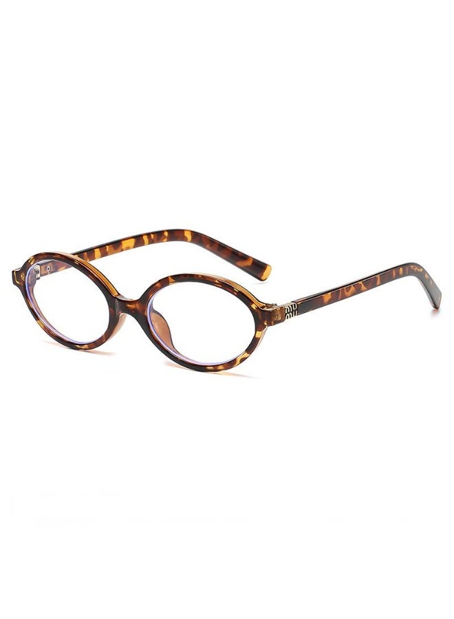 Women's Blue Light Blocking Glasses Blue Light Filter Computer Reading Gaming TV Phones Eyeglasses Fashion Anti Eyestrain Headache Eyewear Leopard Pattern Retro Oval Glasses Frame - Image 1