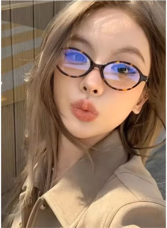 Women's Blue Light Blocking Glasses Blue Light Filter Computer Reading Gaming TV Phones Eyeglasses Fashion Anti Eyestrain Headache Eyewear Leopard Pattern Retro Oval Glasses Frame - Image 4