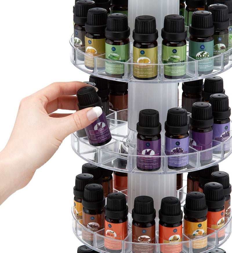 J JACKCUBE DESIGN Rotating Essential Oil Display Stand Spinning Rack for 75 Bottles(up to 120) Organizer 5 Tier Storage Holder -MK505A (5 Tier) - Image 3