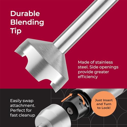 Mueller Immersion Blender Handheld - 8 Speed Stainless Steel Electric Hand Blender, Emulsion Blender Stick Kitchen Gadget with Turbo Mode - Image 3