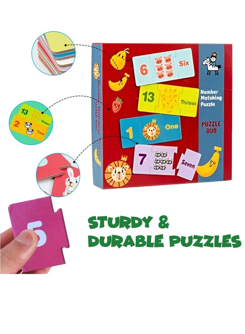 Duo Matching Puzzle Numbers | Kids Jigsaw Educational Learning Toy | Fun Number Recognition Puzzle - Image 5