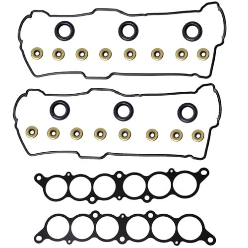 Satiooog VS50422R Cylinder Valve Cover Gasket Kit for Toyota 3.4L V6 5VZ-FE Engine Compatible with 1995-2004 Toyota 4runner Camry T100 Tacoma Tundra ES300 3.4 L 5VZFE MS95899 VC203 155357702 - Image 1