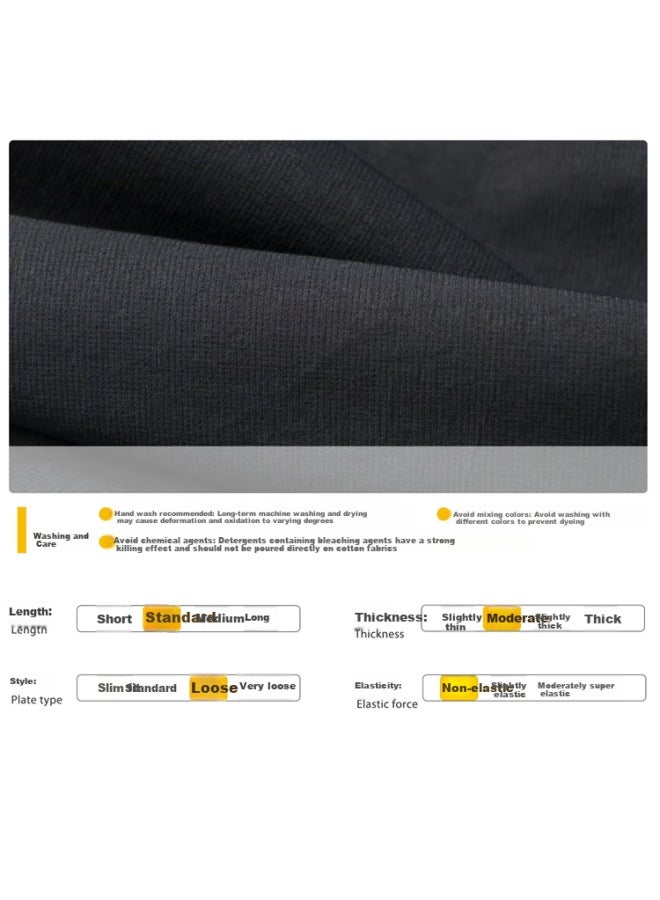 Foss Phil Black Functional Wind Pants For Men, Autumn And Winter Casual Straight-leg High-end Windproof Soft Shell Tactical Pants, 2028 Black M - Image 2