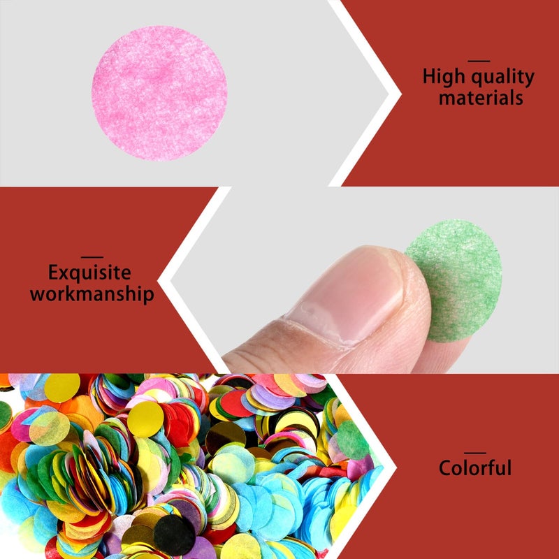 Mixed Color Paper Confetti Circles 100g for Birthday Wedding Party Decoration - Image 5
