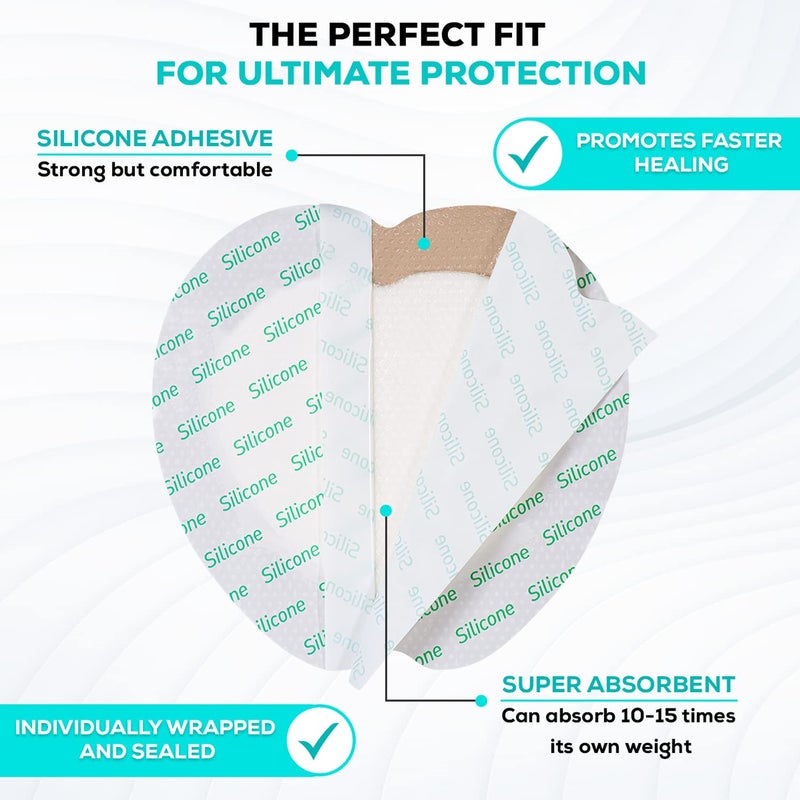 MedVance TM Silicone - Sacral Bordered Silicone Adhesive Foam Wound Dressing, Bed Sore Treatment Bandage for Sacrum, Size 7"x 7", Box of 10 dressings - Image 2
