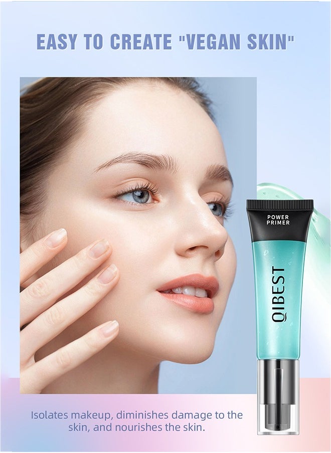 كيو آي بست Power Grip Primer Gel-Pore Primer Pre Makeup Gel ، Power Grip Primer ، كريم كونسيلر عزل Pore Shrink Cream Invisible Pore ، لون بشرة متساوي ترطيب دائم لجميع البشرة (# 02)  - Image 2