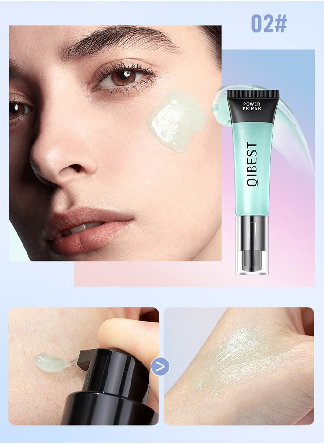 كيو آي بست Power Grip Primer Gel-Pore Primer Pre Makeup Gel ، Power Grip Primer ، كريم كونسيلر عزل Pore Shrink Cream Invisible Pore ، لون بشرة متساوي ترطيب دائم لجميع البشرة (# 02)  - Image 5