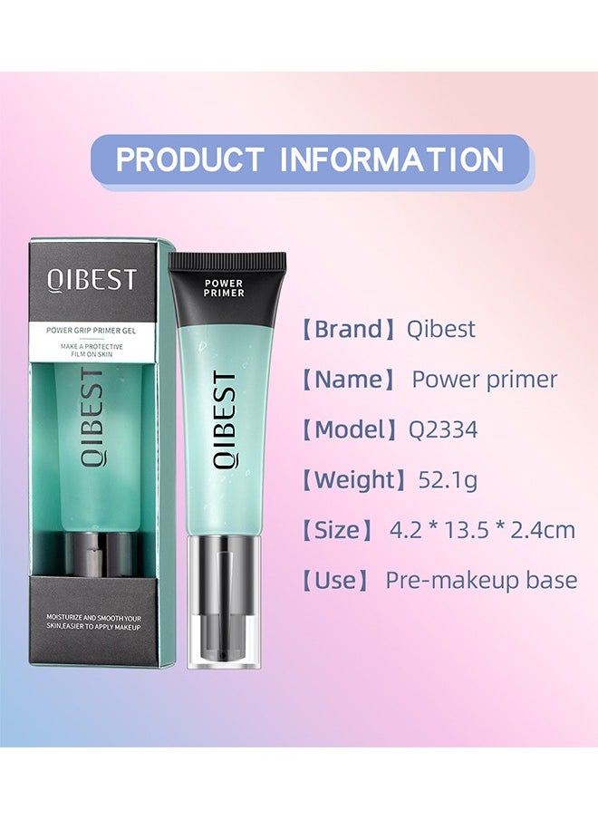 كيو آي بست - Power Grip Primer Gel-Pore Primer Pre Makeup Gel ، Power Grip Primer ، كريم كونسيلر عزل Pore Shrink Cream Invisible Pore ، لون بشرة متساوي ترطيب دائم لجميع البشرة (# 02) - Image 1