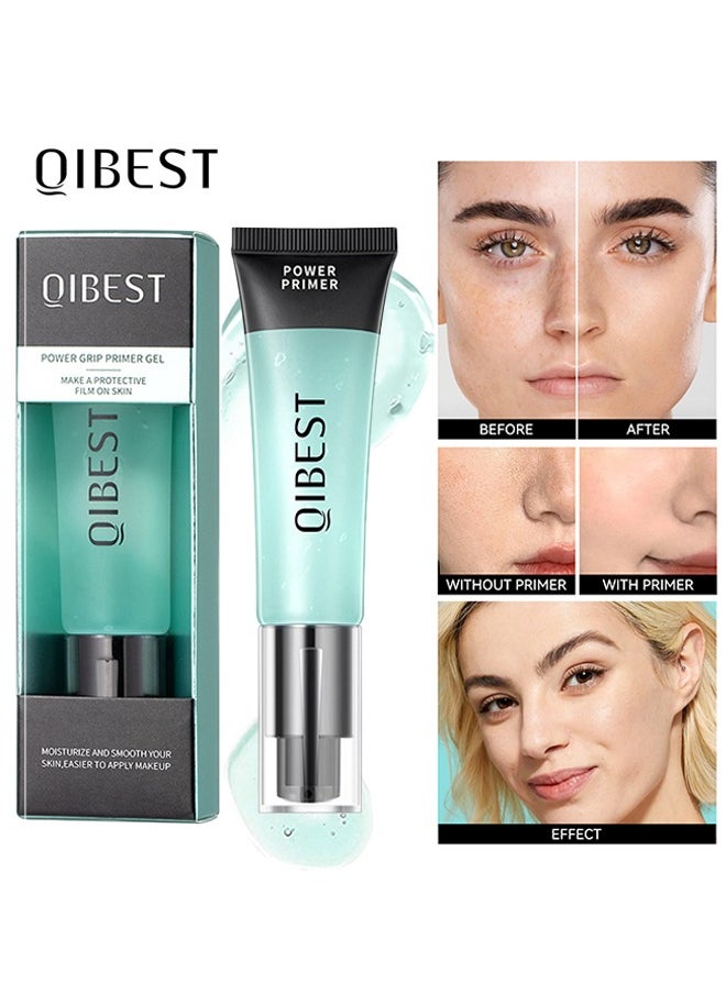 كيو آي بست Power Grip Primer Gel-Pore Primer Pre Makeup Gel ، Power Grip Primer ، كريم كونسيلر عزل Pore Shrink Cream Invisible Pore ، لون بشرة متساوي ترطيب دائم لجميع البشرة (# 02)  - Image 1