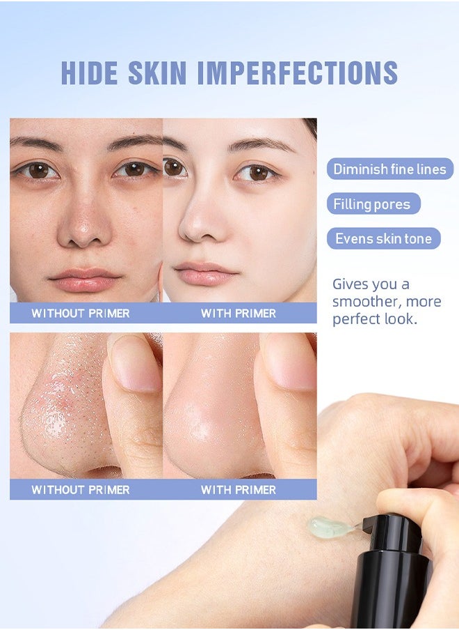 كيو آي بست Power Grip Primer Gel-Pore Primer Pre Makeup Gel ، Power Grip Primer ، كريم كونسيلر عزل Pore Shrink Cream Invisible Pore ، لون بشرة متساوي ترطيب دائم لجميع البشرة (# 02)  - Image 4