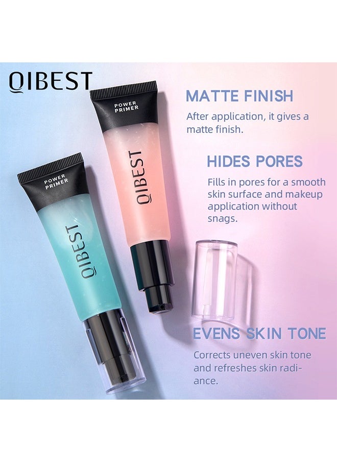 كيو آي بست - Power Grip Primer Gel-Pore Primer Pre Makeup Gel ، Power Grip Primer ، كريم كونسيلر عزل Pore Shrink Cream Invisible Pore ، لون بشرة متساوي ترطيب دائم لجميع البشرة (# 02) - Image 1