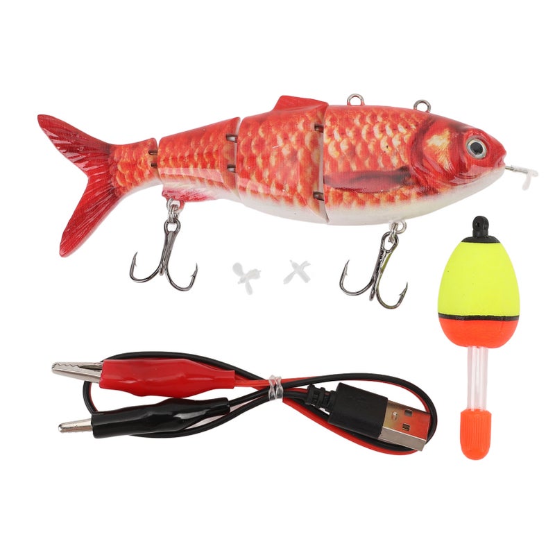 Electric Fishing Lure: USB Rechargeable, Multi Jointed Robotic Swimming Lure - Realistic Swimming Action, LED Light Swimbait for Freshwater Fishing Enthusiasts - Image 1