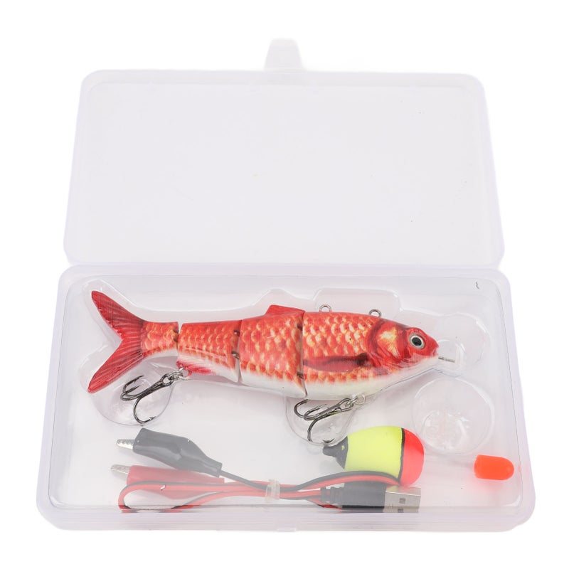 Electric Fishing Lure: USB Rechargeable, Multi Jointed Robotic Swimming Lure - Realistic Swimming Action, LED Light Swimbait for Freshwater Fishing Enthusiasts - Image 2