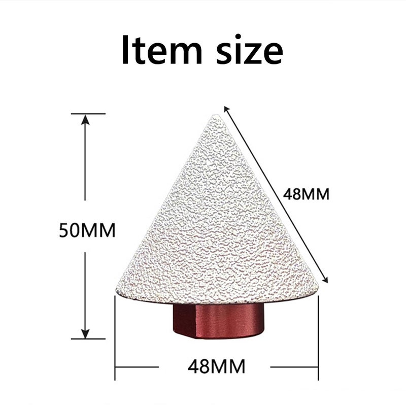 Diamond Grit Chamfer Brazed Chamfering Tool Milling Bit Tile Marble Granite Hole Drilling Enlarging Beveling Stone Polishing Accessory for Hand Drills and Angle Grinders - Image 3